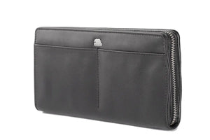 Alia Series – Classic Women’s Wallet Zip around with Red Strip in Genuine Leather - Brown Bear