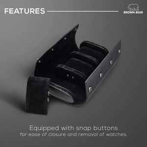 Brown Bear 3 Piece Watch Organizer in Genuine Leather - Brown Bear