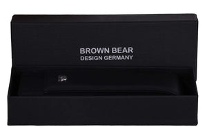 Brown Bear Classic Pen Case Holder for 2 Pens in Genuine Leather - Brown Bear