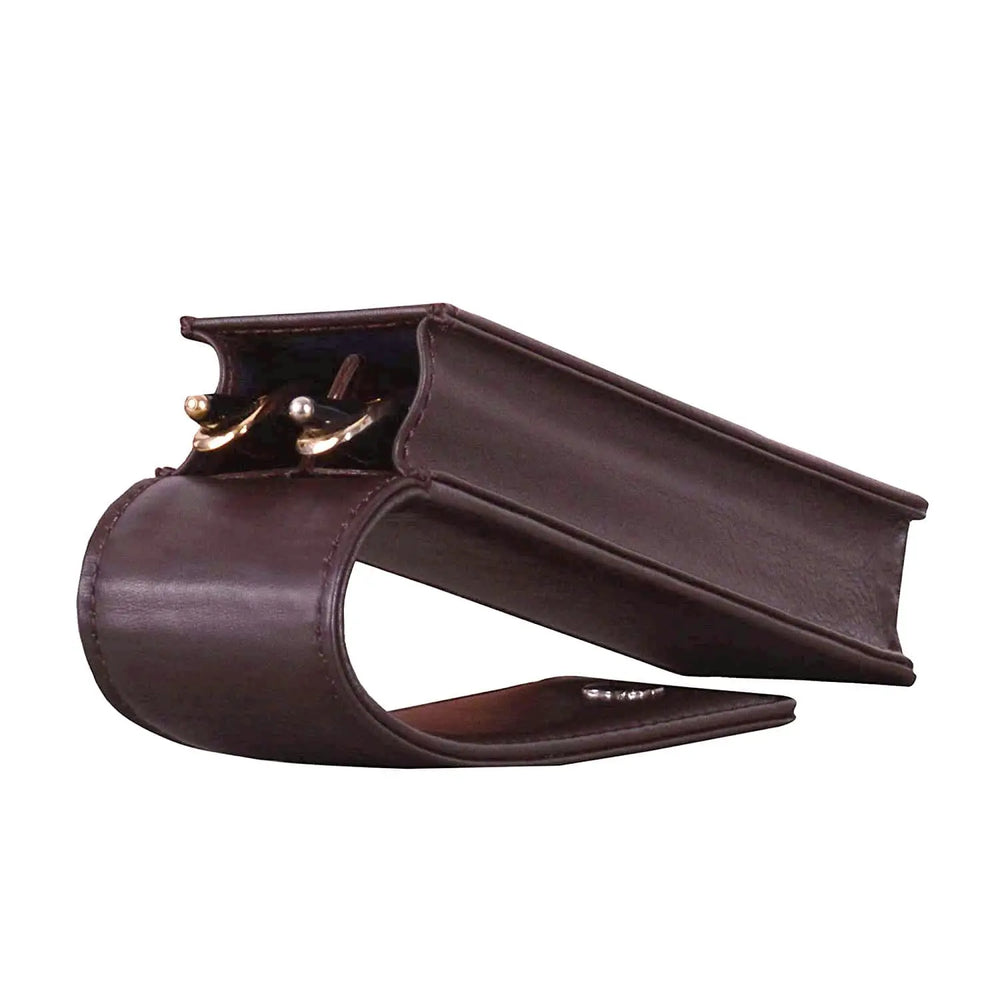Brown Bear Classic Pen Case Holder for 2 Pens in Genuine Leather - Brown Bear
