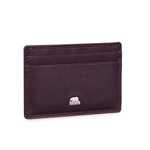 Classic Card Holder for 4 Cards in Genuine Leather - Brown Bear