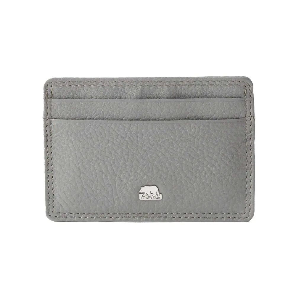 Classic Card Holder for 4 Cards in Genuine Leather - Brown Bear