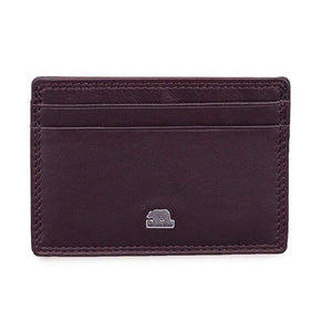 Classic Card Holder for 4 Cards in Genuine Leather - Brown Bear