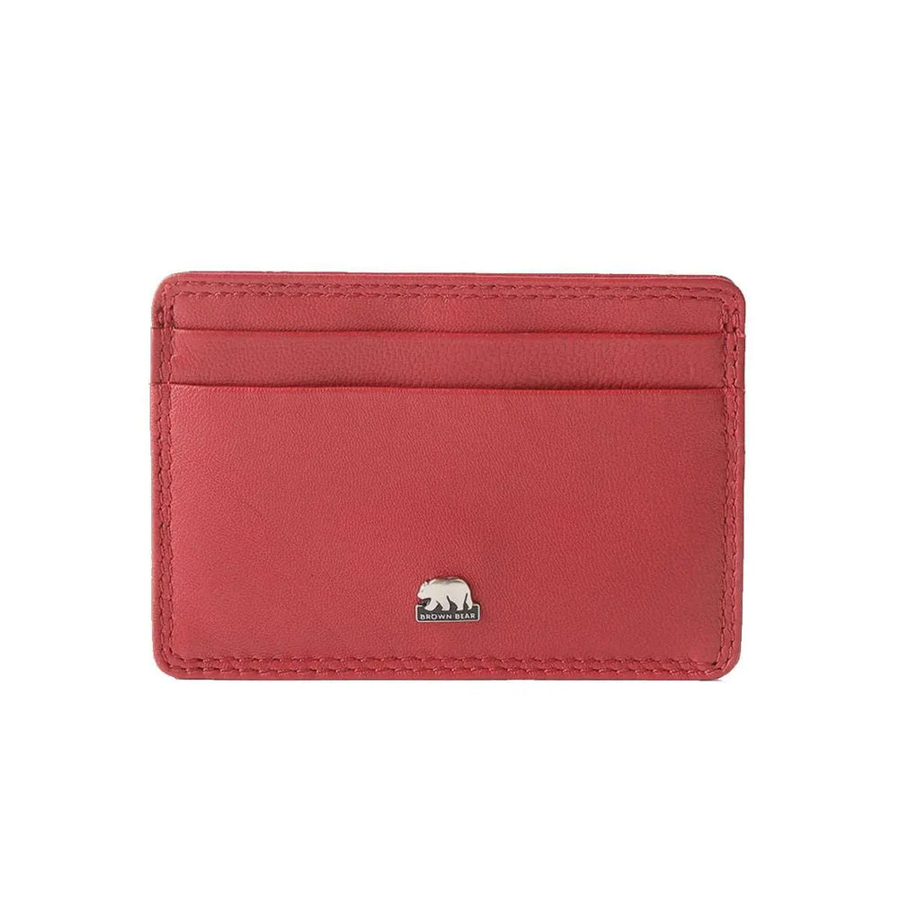 Classic Card Holder for 4 Cards in Genuine Leather - Brown Bear