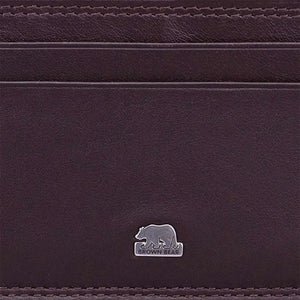 Classic Card Holder for 4 Cards in Genuine Leather - Brown Bear