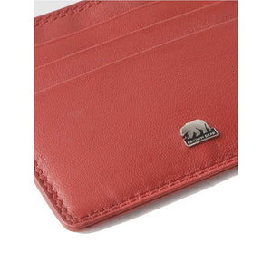 Classic Card Holder for 6 Cards in Genuine Leather - Brown Bear