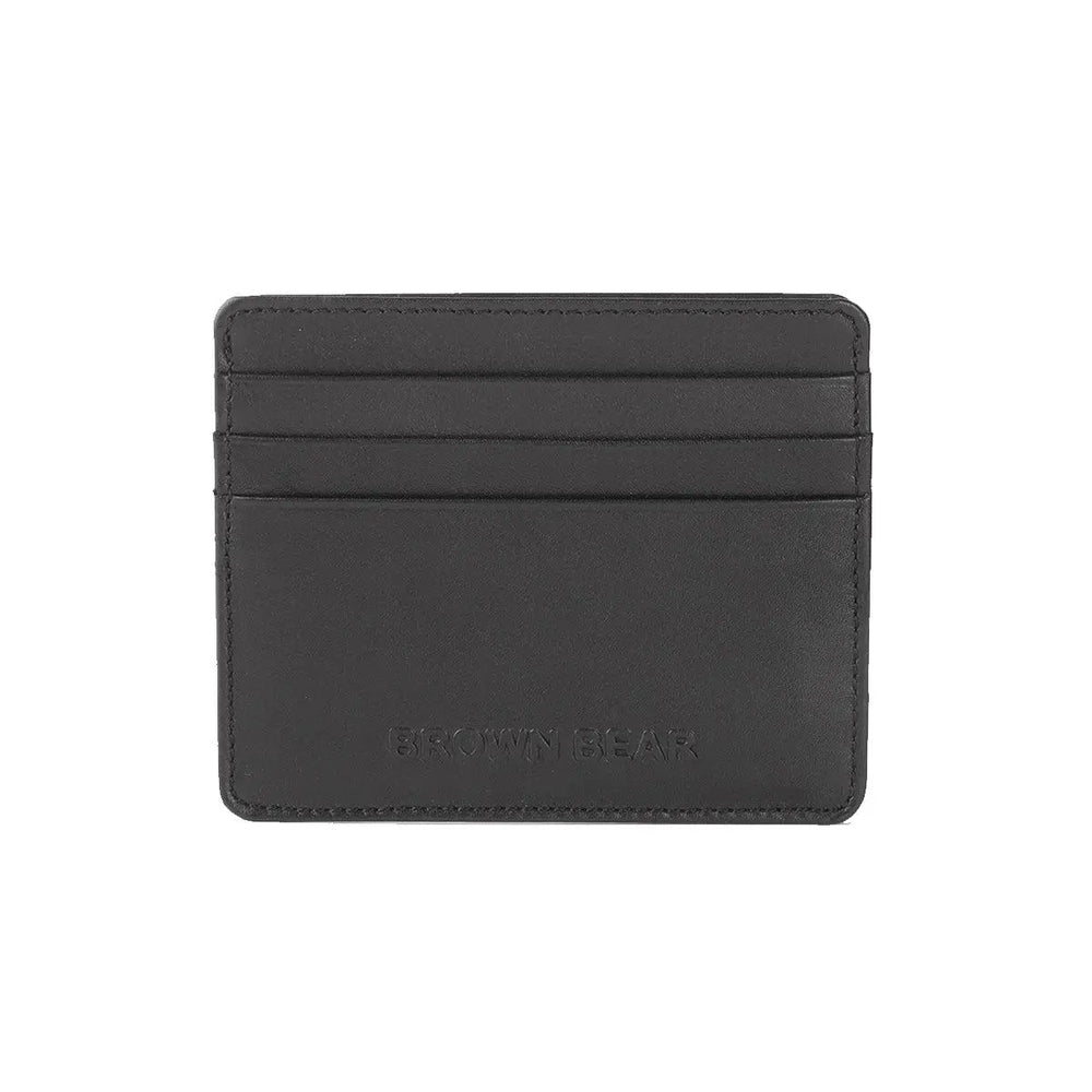 Classic Card Holder for 6 Cards in Genuine Leather - Brown Bear