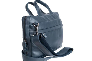 Classic Laptop Bag in Genuine Leather - Brown Bear