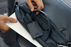 Classic Laptop Bag in Genuine Leather - Brown Bear