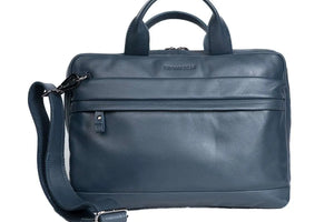 Classic Laptop Bag in Genuine Leather - Brown Bear