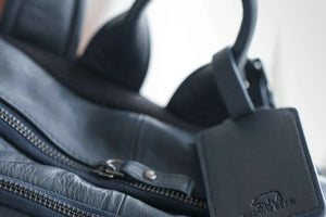 Classic Leather Backpack with front Pocket in Genuine Leather - Brown Bear