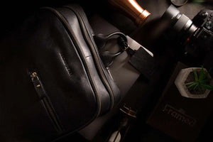 Classic Leather Backpack with front Pocket in Genuine Leather - Brown Bear