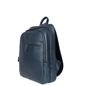 Classic Leather Backpack with front Pocket in Genuine Leather - Brown Bear