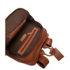 Classic Leather Backpack with front Pocket in Genuine Leather - Brown Bear