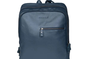 Classic Leather Backpack with front Pocket in Genuine Leather - Brown Bear