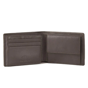 Classic Men’s Wallet with I.D and Coin Pocket and RFID in Genuine Leather - Brown Bear