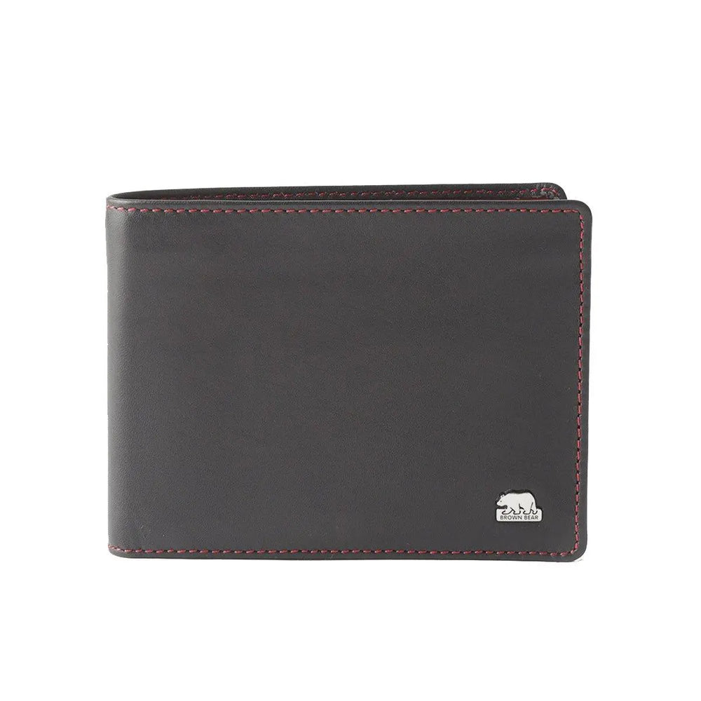 Classic Men’s Wallet with I.D and Coin Pocket and RFID in Genuine Leather - Brown Bear