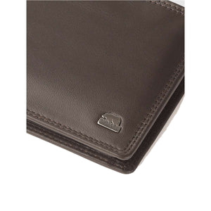 Classic Men’s Wallet with I.D and Coin Pocket and RFID in Genuine Leather - Brown Bear