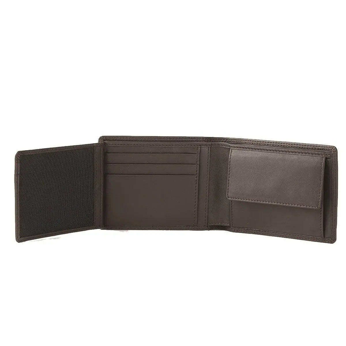 Mens / Gents Tri-Fold Leather Wallet / Coin Holder with Key Chain | eBay