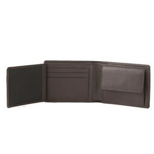 Classic Men’s Wallet with I.D and Coin Pocket and RFID in Genuine Leather - Brown Bear