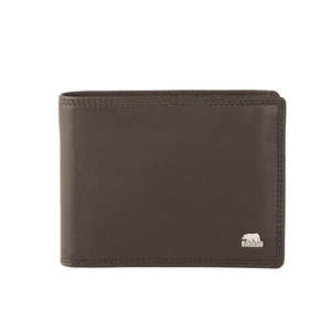 Classic Men’s Wallet with I.D and Coin Pocket and RFID in Genuine Leather - Brown Bear