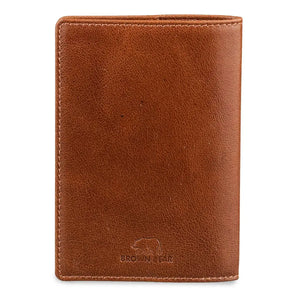 Classic Passport Cover in Genuine Leather - Brown Bear