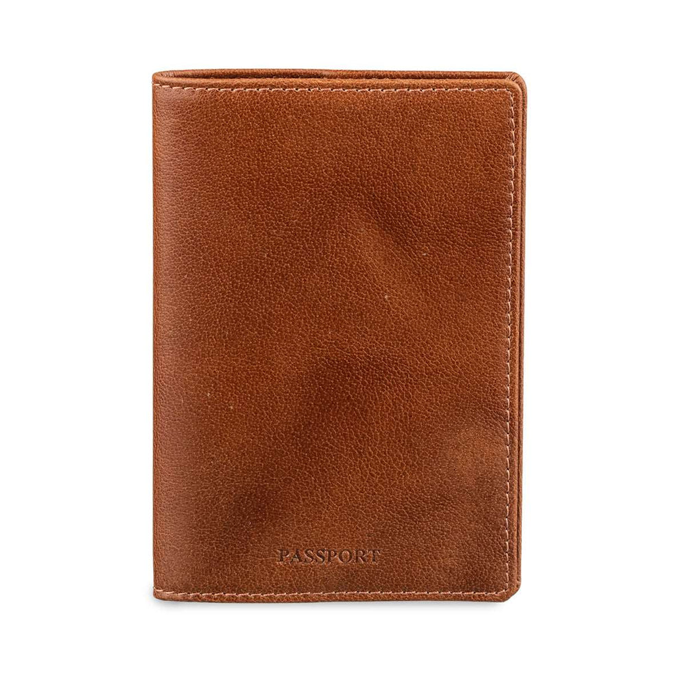 Classic Passport Cover in Genuine Leather - Brown Bear