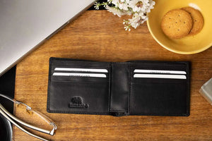 Classic Slim Men’s Wallet in Genuine Leather - Novel Series - Brown Bear