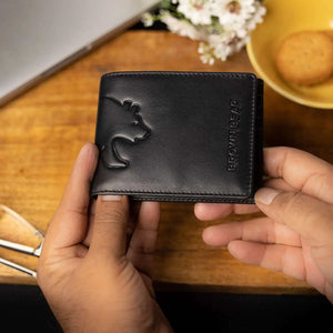 Classic Slim Men’s Wallet in Genuine Leather - Novel Series - Brown Bear