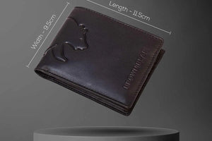 Classic Slim Men’s Wallet in Genuine Leather - Novel Series - Brown Bear