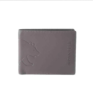 Classic Slim Men’s Wallet in Genuine Leather - Novel Series - Brown Bear