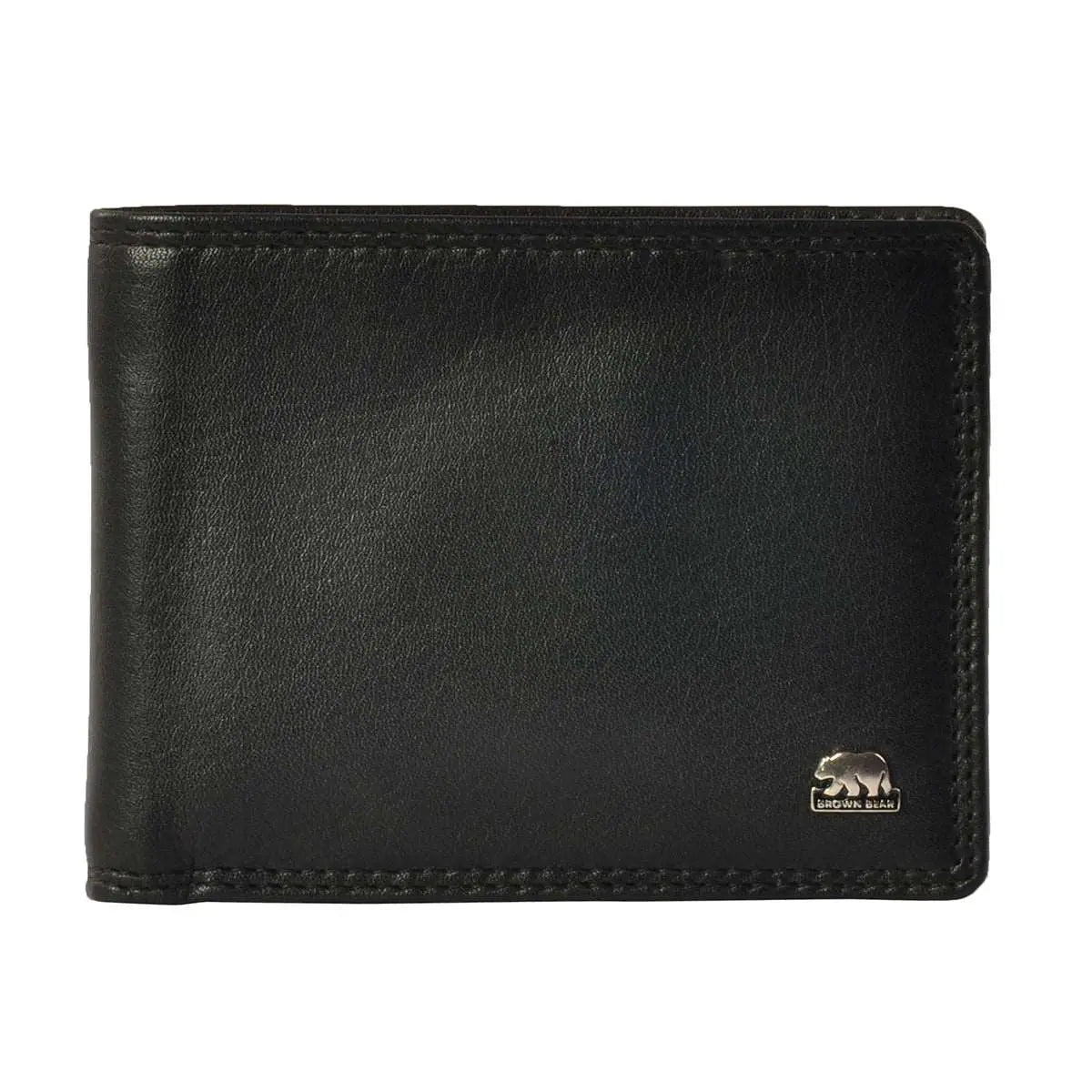 Classic Slim Wallet for Men in Genuine Leather - Brown Bear