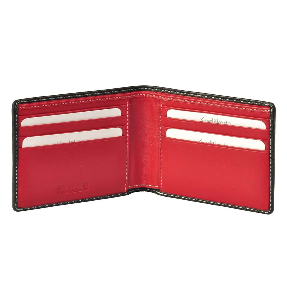 Classic Slim Wallet for Men in Genuine Leather - Brown Bear