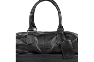 Genuine Leather Weekender Bag for Short Duration Getaways - Brown Bear