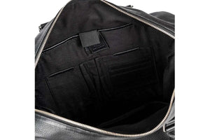 Genuine Leather Weekender Bag for Short Duration Getaways - Brown Bear