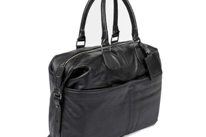 Genuine Leather Weekender Bag for Short Duration Getaways - Brown Bear