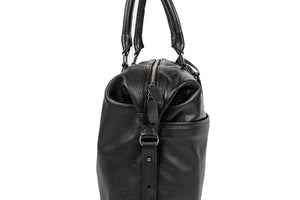 Genuine Leather Weekender Bag for Short Duration Getaways - Brown Bear