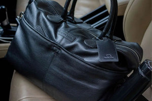 Genuine Leather Weekender Bag for Short Duration Getaways - Brown Bear