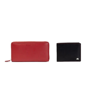 Gift Set - Classically Coordinated: His & Hers Wallet Gift Set - Brown Bear