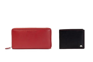 Gift Set - Classically Coordinated: His & Hers Wallet Gift Set - Brown Bear