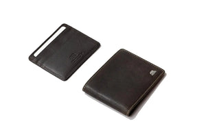Gift Set - Sleek and Secure: Men's Wallet and Card Holder Gift Set - Brown Bear