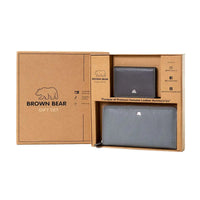 Gift Set : Stylish Essentials: Women's Wallet & Card Holder Gift Set - Brown Bear