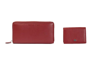 Gift Set : Stylish Essentials: Women's Wallet & Card Holder Gift Set - Brown Bear