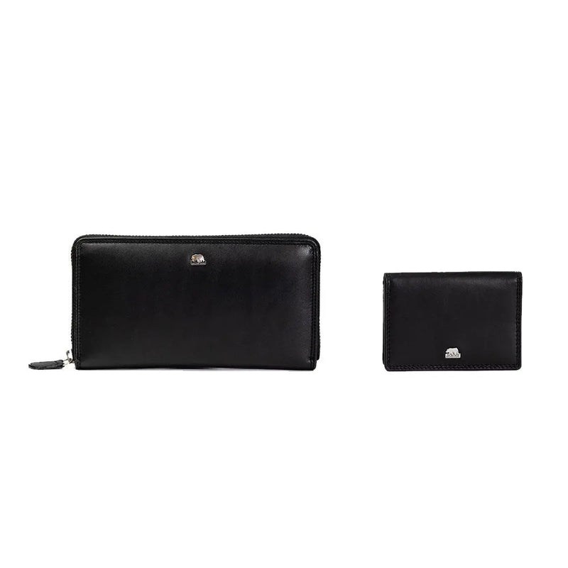 Gift Set : Stylish Essentials: Women's Wallet & Card Holder Gift Set - Brown Bear