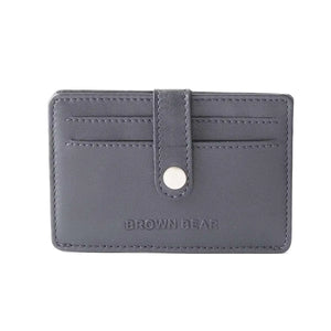 Grid Card Holder for 08 pieces in Genuine Leather - Brown Bear