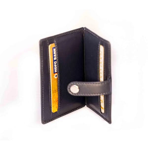 Grid Card Holder for 08 pieces in Genuine Leather - Brown Bear