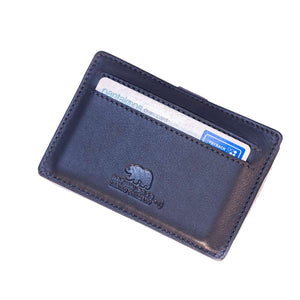 Grid Card Holder for 08 pieces in Genuine Leather - Brown Bear