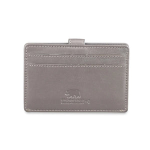 Grid Card Holder for 08 pieces in Genuine Leather - Brown Bear
