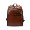 Leather Manhattan Backpack in Genuine Leather - Brown Bear