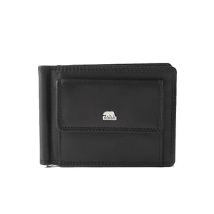 Leather Money-Clip Holder with RFID Protection in Genuine Leather - Brown Bear